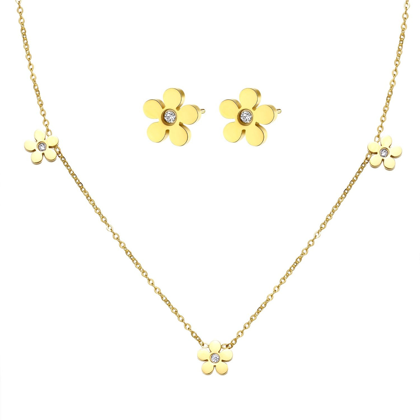 Collar Charm Forget-Me-Not en Oro
