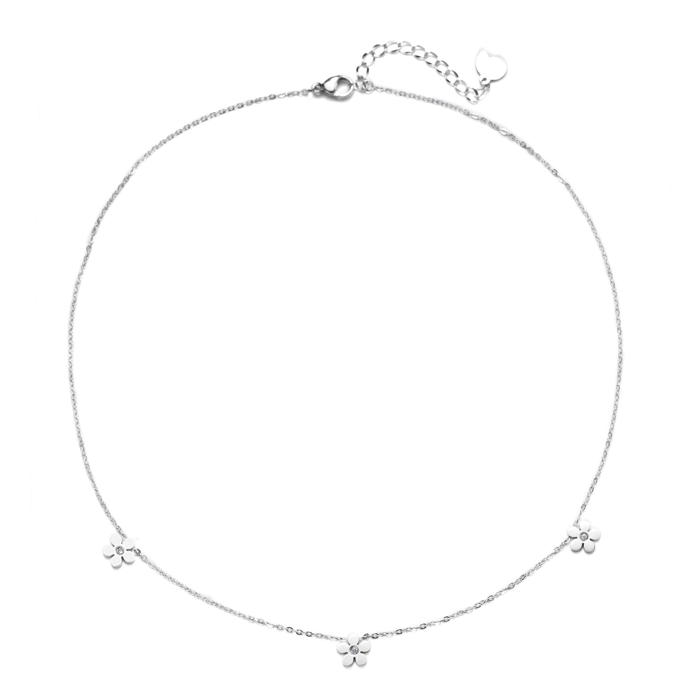Collier Charm Forget-Me-Not en Argent