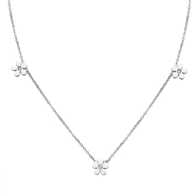 Collier Charm Forget-Me-Not en Argent