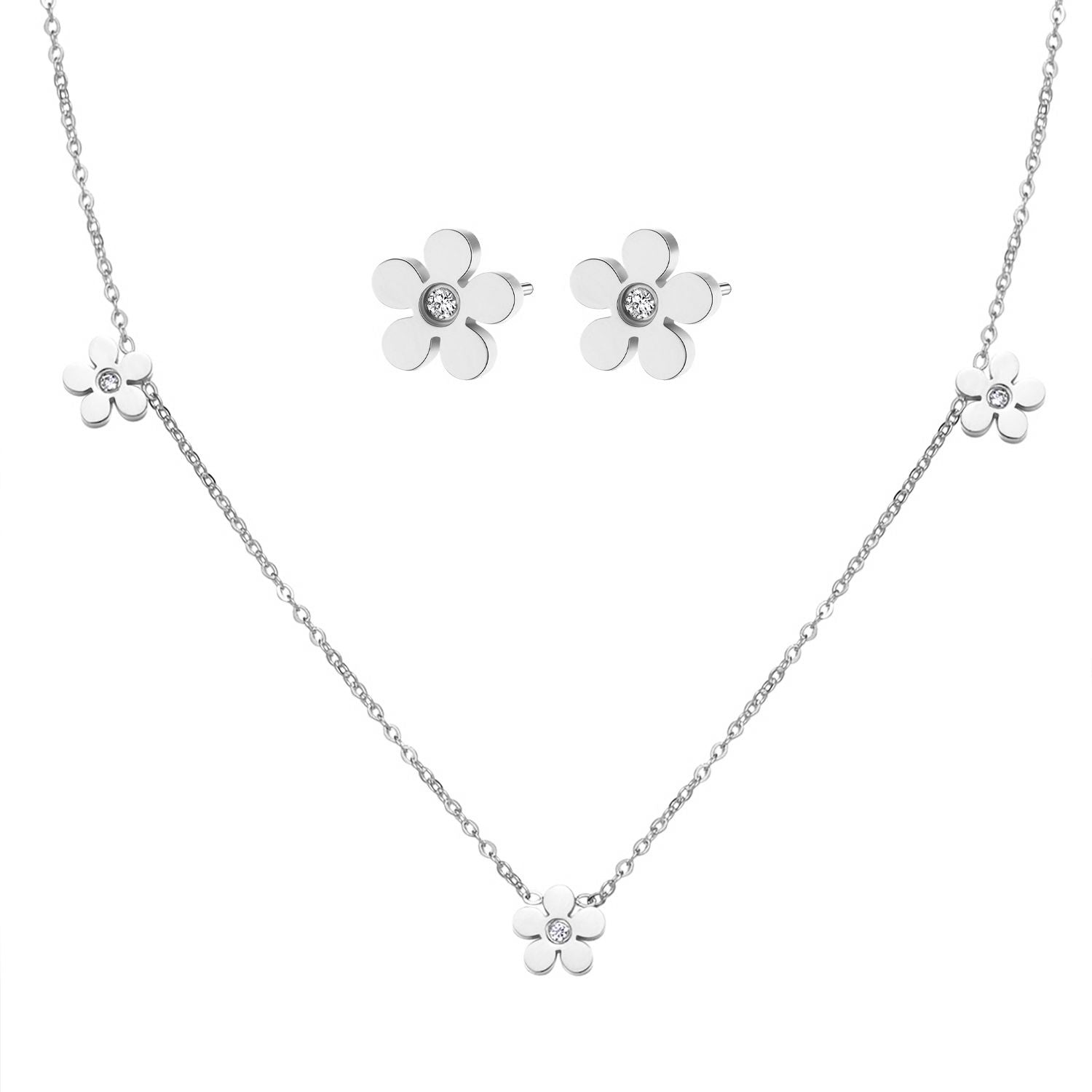 Collar Charm Forget-Me-Not en Plata