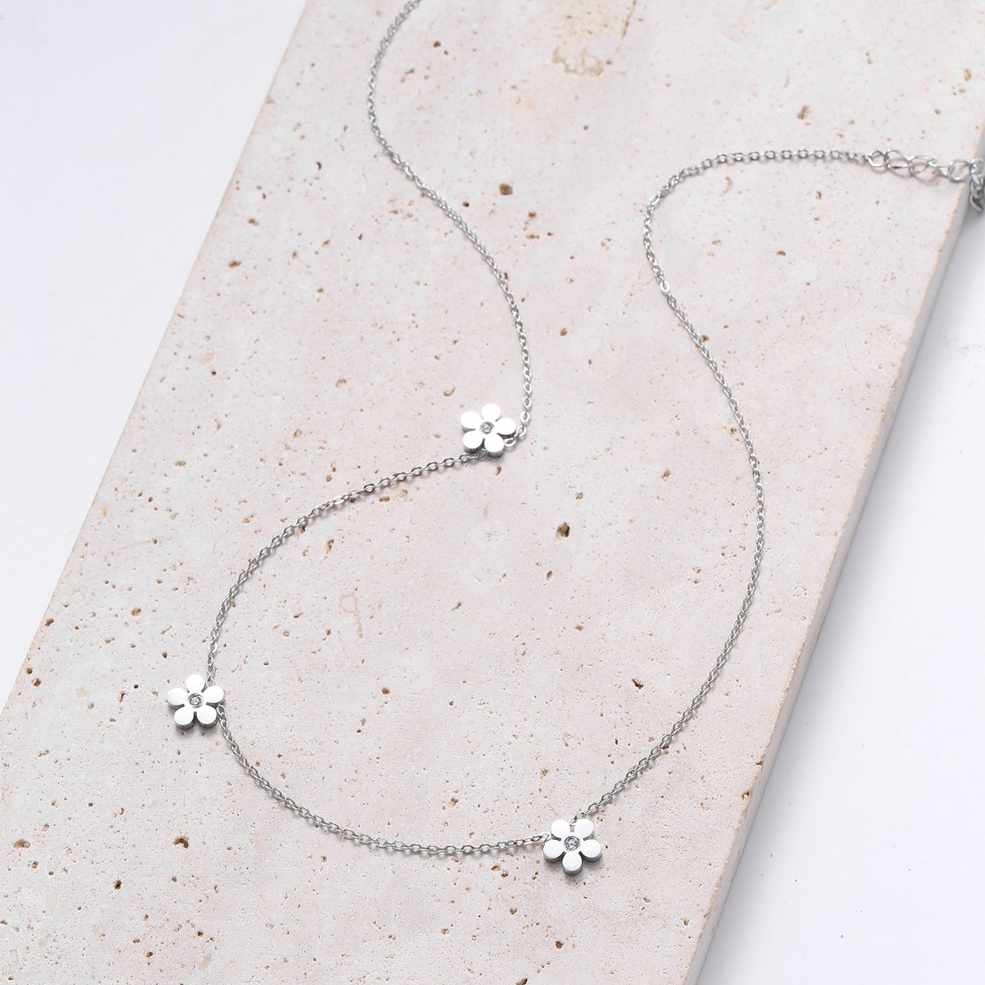 Collier Charm Forget-Me-Not en Argent