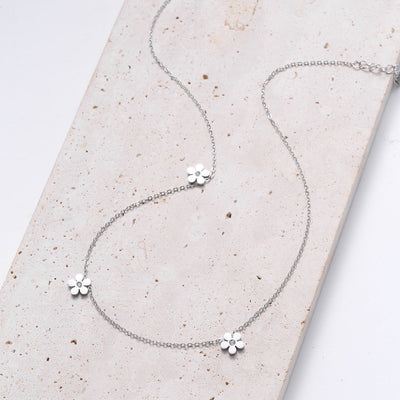 Collier Charm Forget-Me-Not en Argent