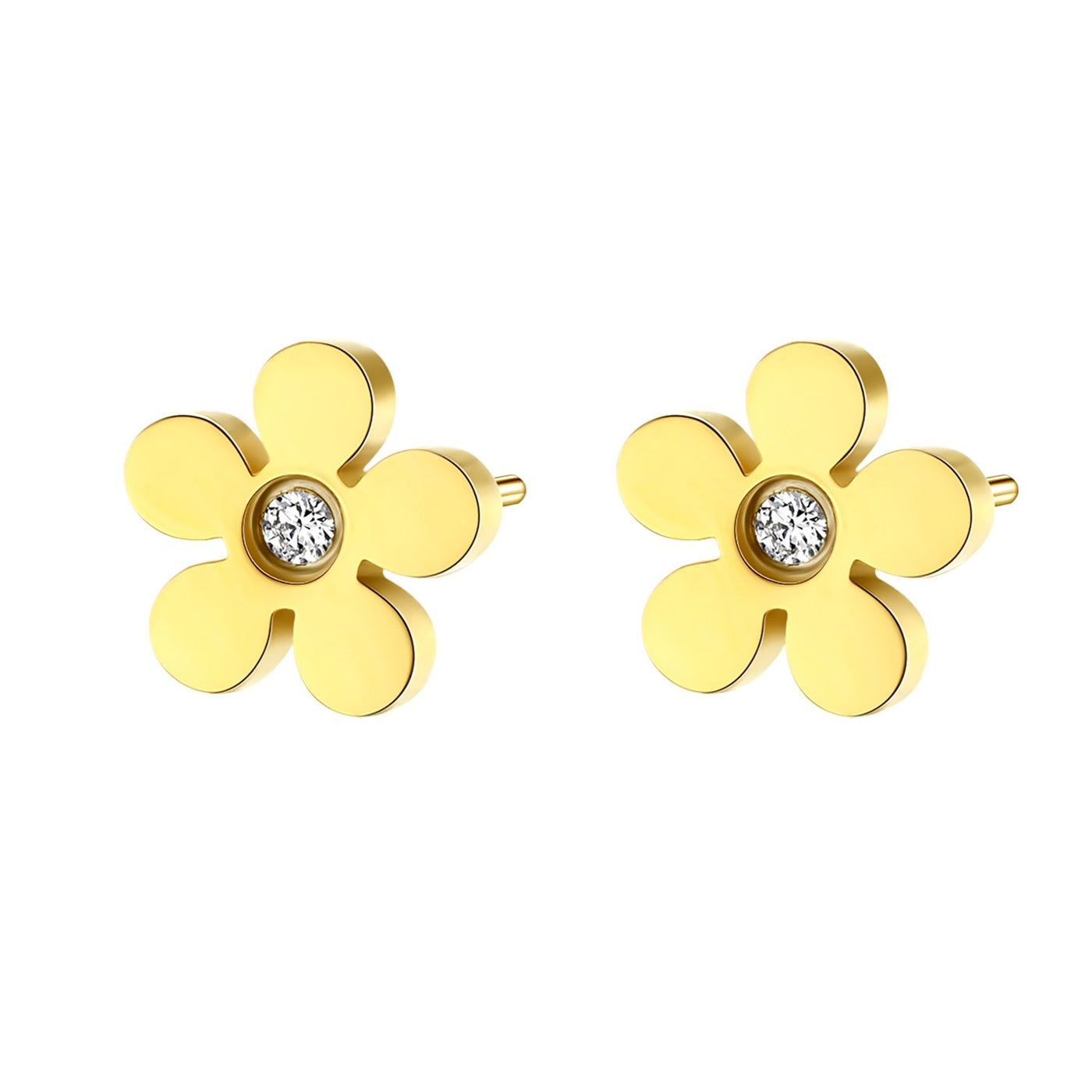 Forget-Me-Not Stud Earrings Gold