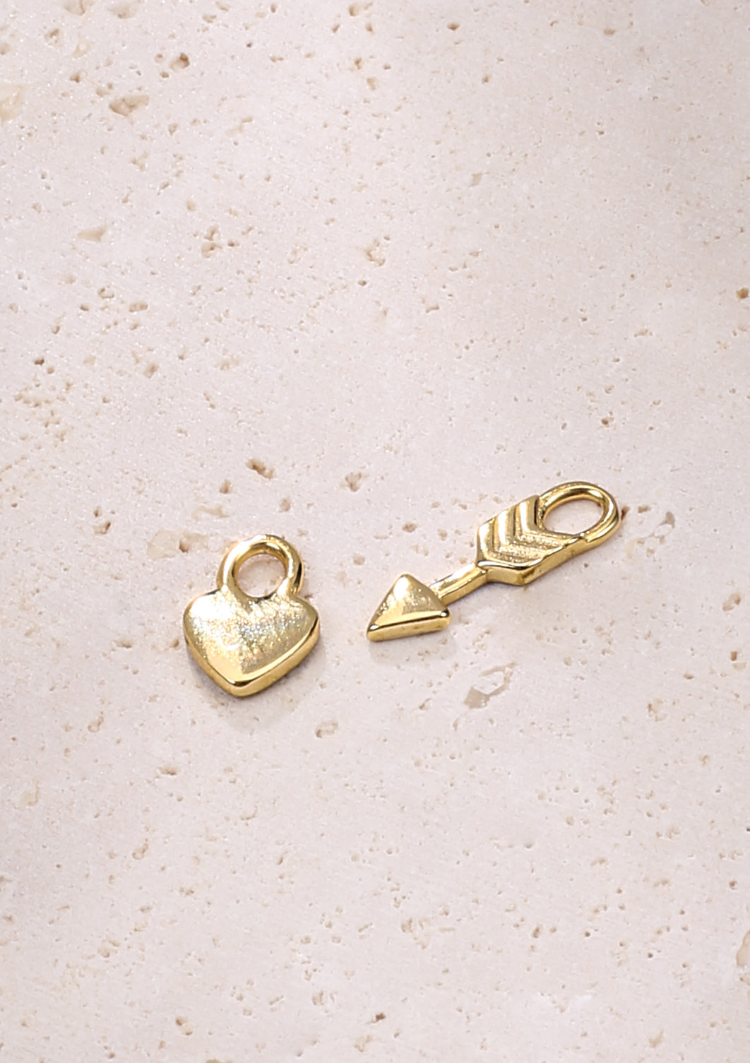 LOVE Charm Hoop Earrings Sterling Silver Gold – Hey Happiness