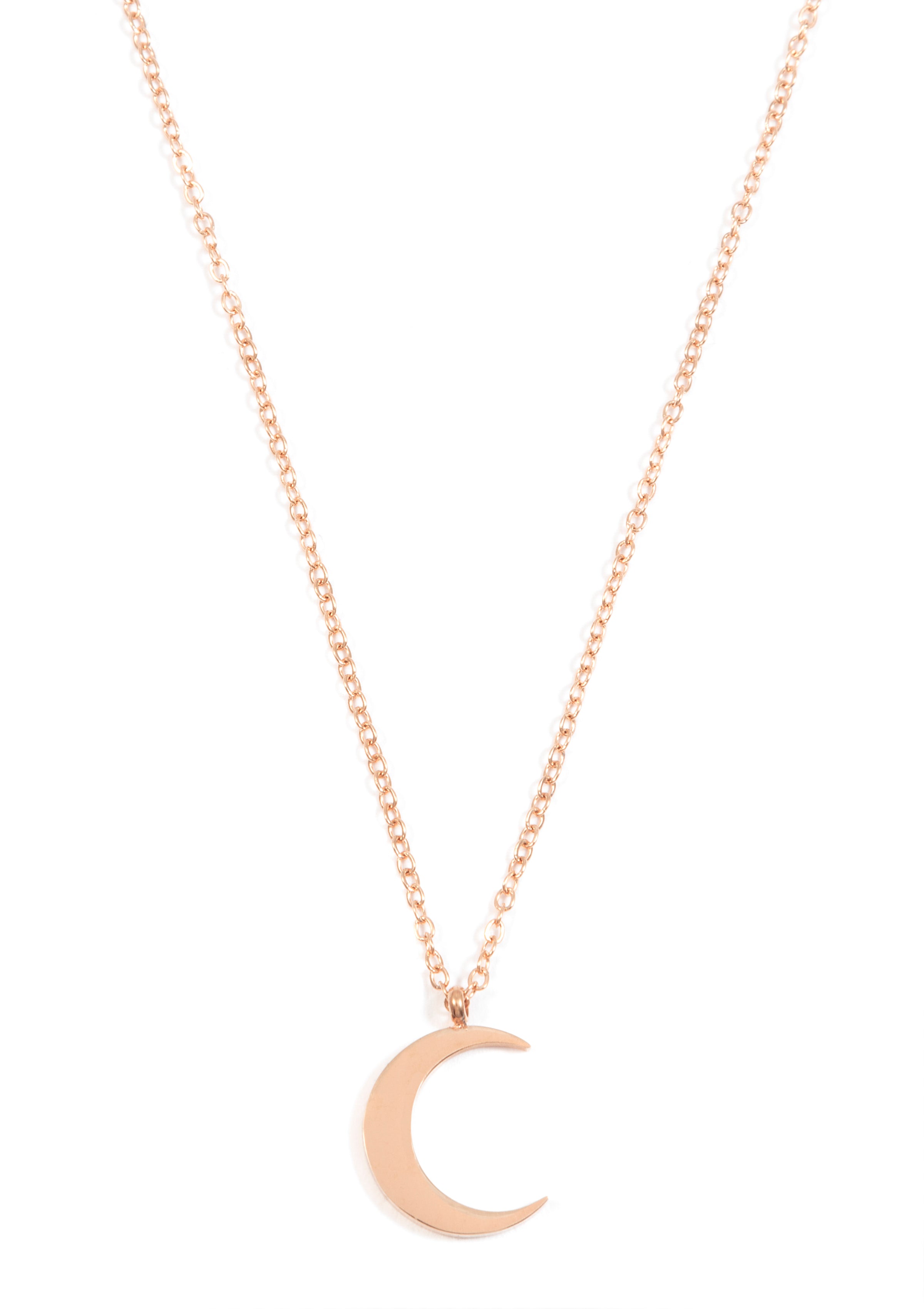 Colliers Multi Rangs Etoiles et Lune en Or Rose