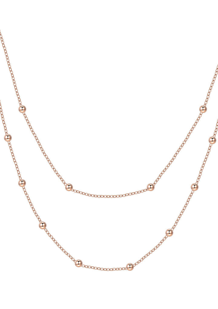 Collares a Capas con Estrellas y Luna en Oro Rosa