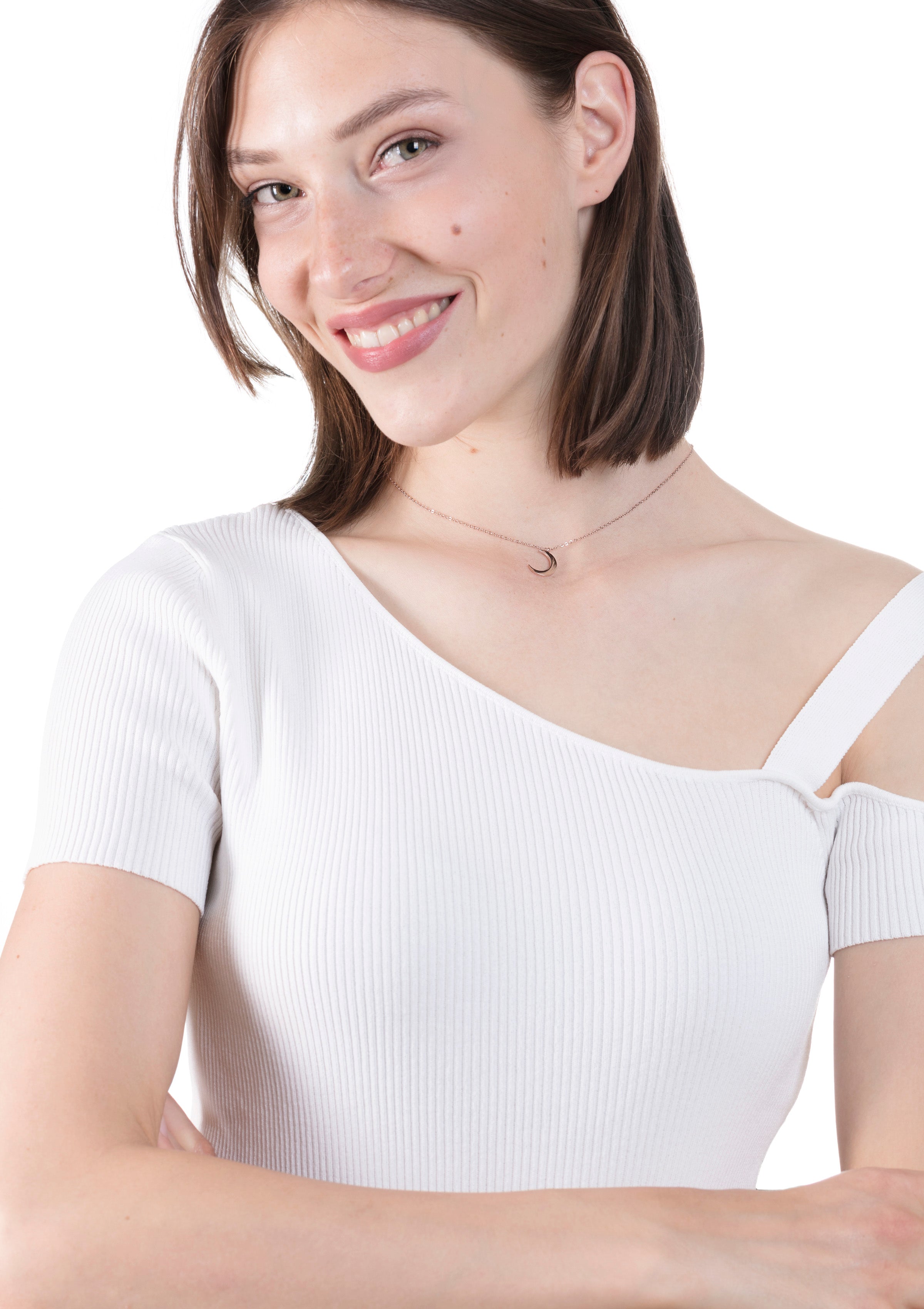 Colliers Multi Rangs Etoiles et Lune en Or Rose