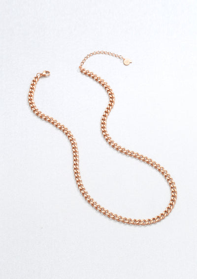 Layering Set Curb Chain and Heart Necklace