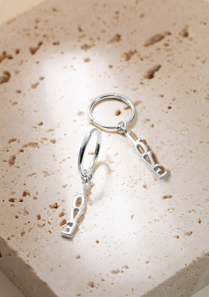 Créoles Charme LOVE Argent Sterling