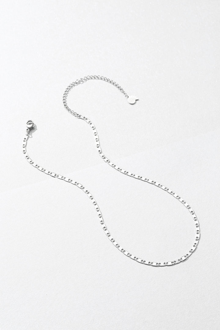 Mariner Chain Choker Necklace Silver