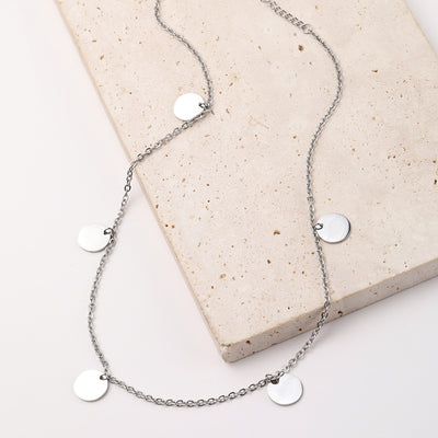 Collar con Círculo Happiness en Plata