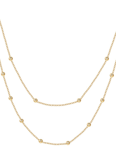 Multilayer Necklace Set in Gold