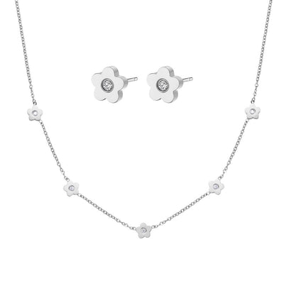 Collieur Charm Petite Fleur en Argent