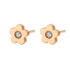 Petite Flower Stud Earrings Rose Gold