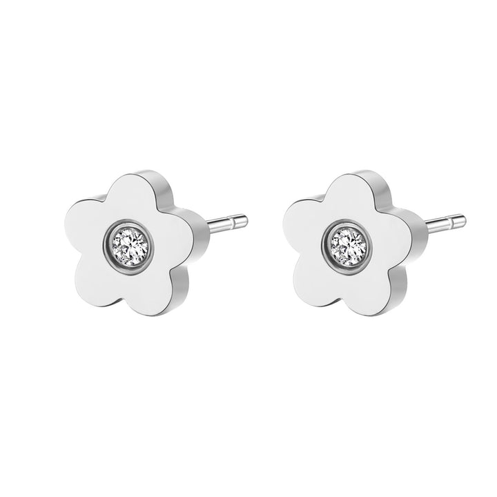 Boucles d’Oreilles Petite Fleur en Argent