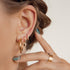 Single Hoop Earrings Set Gold Plated Stacking Jewellery