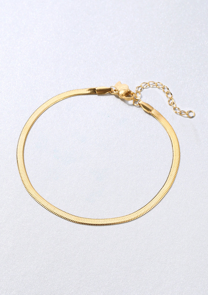 Fußkette im Schlangenkette-Design in Gold
