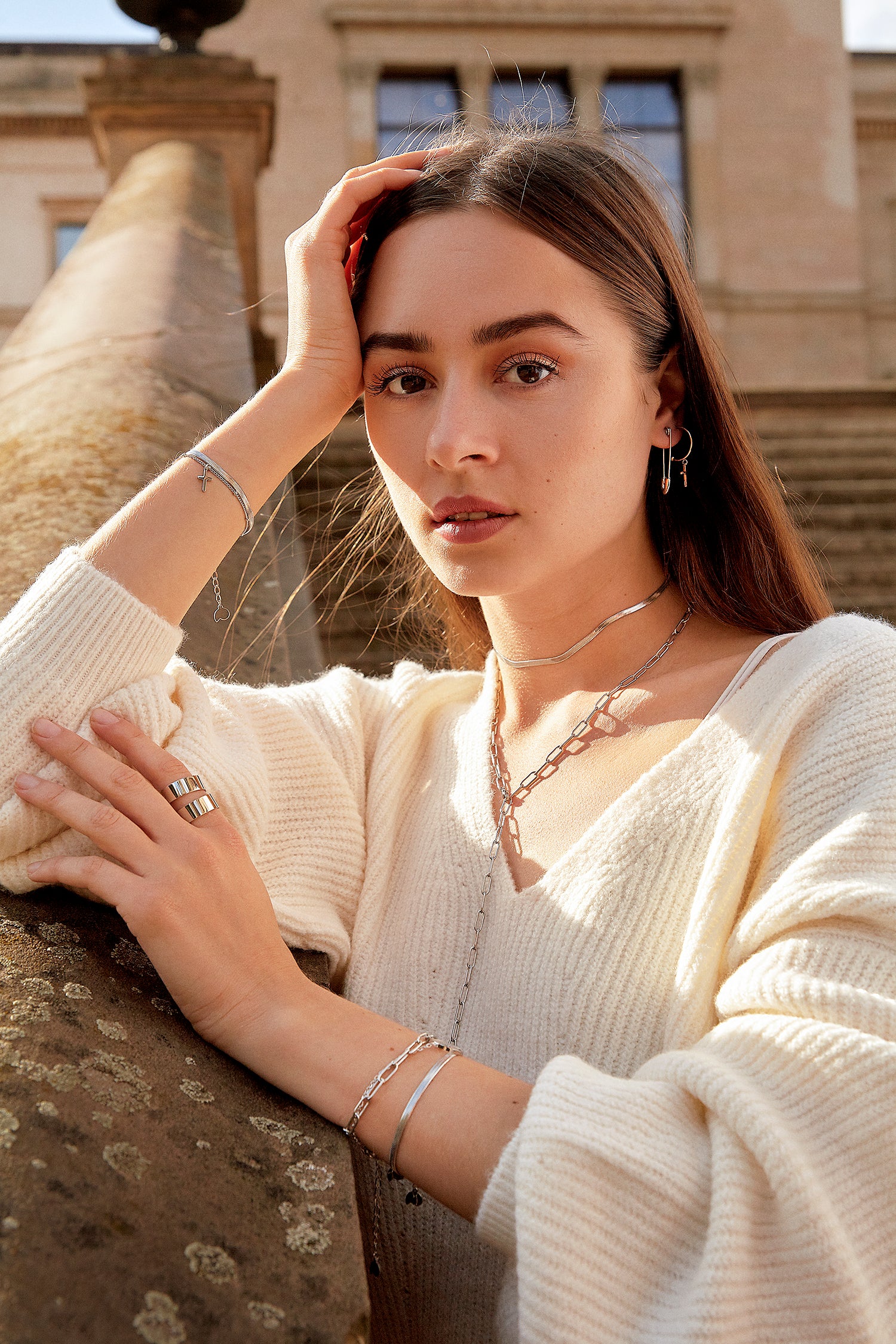 Schlangenarmband Silberfarbe