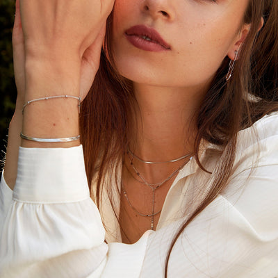 Bracelet Chaîne Serpent en Argent