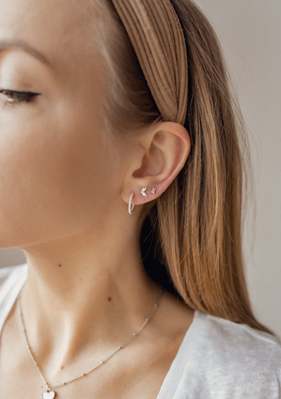 Twisted Hoop Earrings Sterling Silver