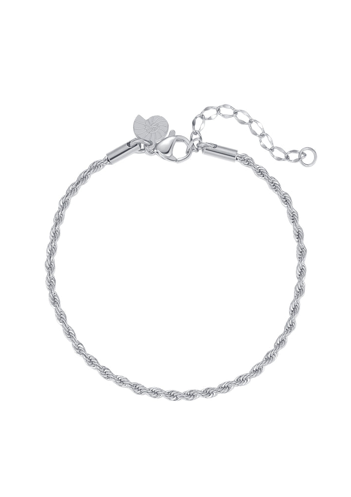 Brazalete de Cuerda Torcida en Plata