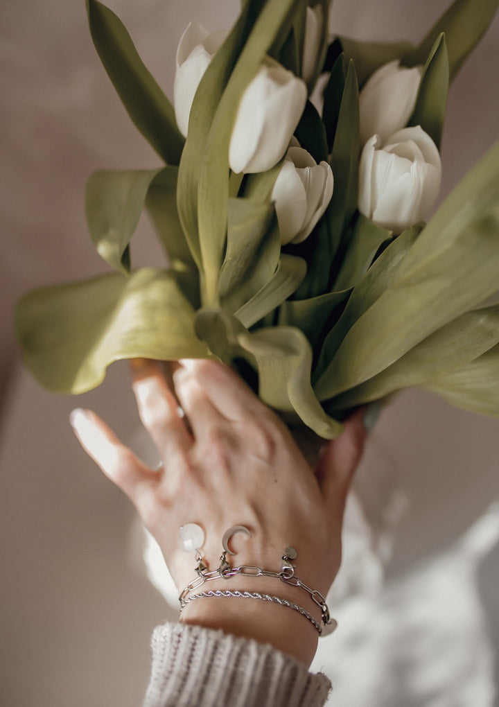 Brazalete de Cuerda Torcida en Plata