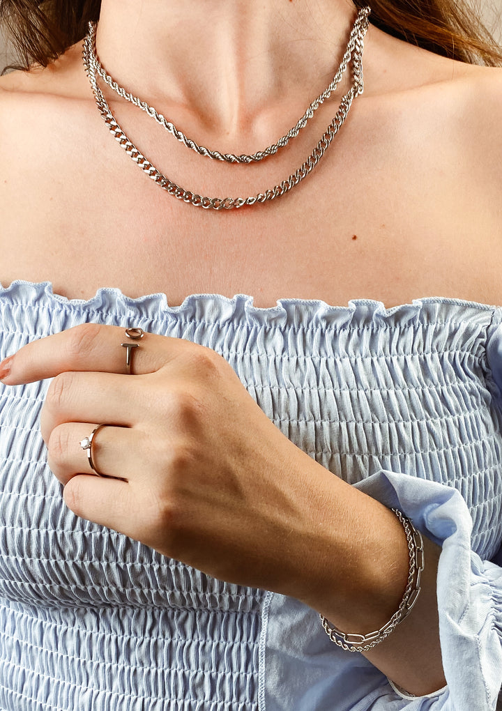 Brazalete de Cuerda Torcida en Plata