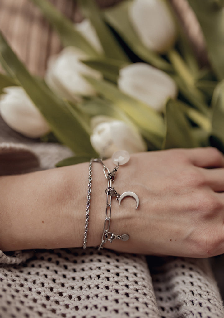 Brazalete de Cuerda Torcida en Plata