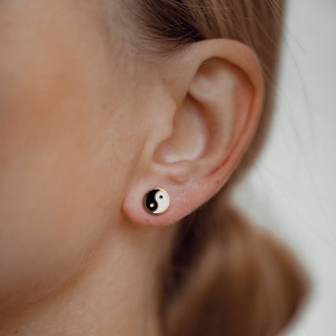 Yin Yang Stud Earrings Hey Happiness